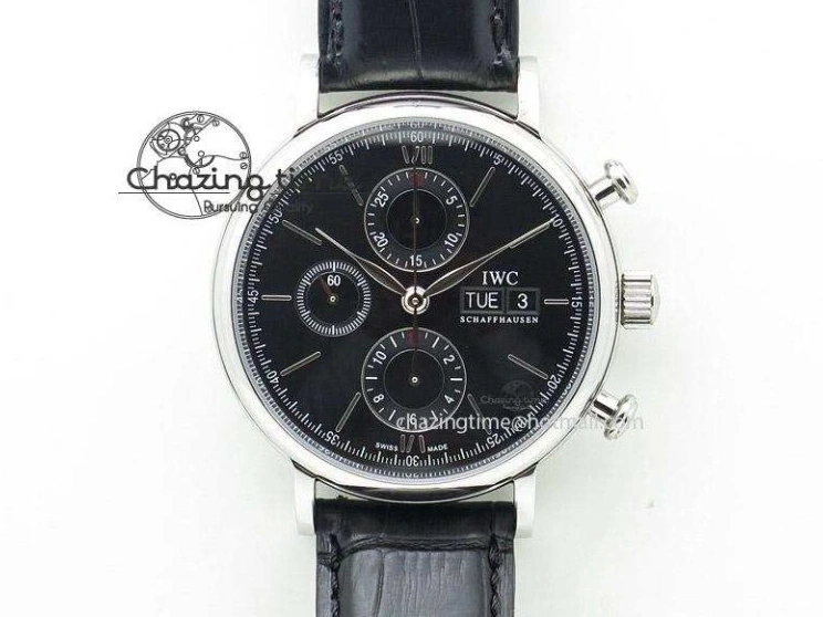 MIROTIME 0122 Portofino Automatic SS TWF 1:1 Best Edition Silver Dial Gold Markers on Brown Leather Strap A Bright 7203